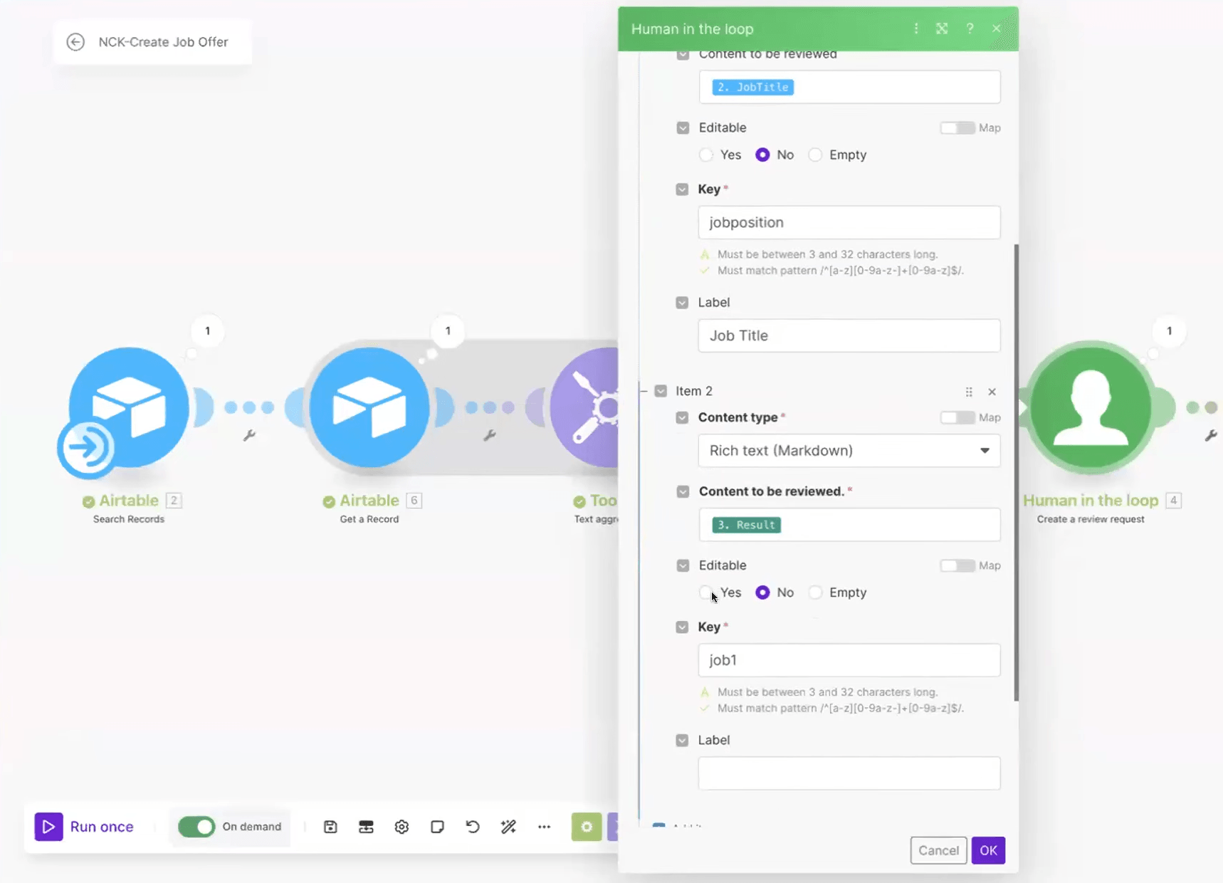 human in the loop ai app