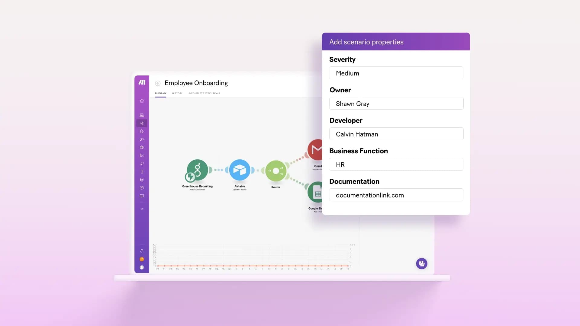 custom scenario properties