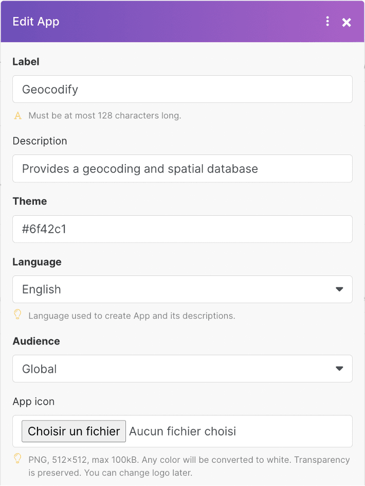new-app-form
