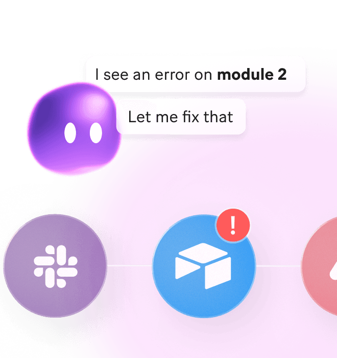 The maia avatar diagnosing and fixing an error in a scenario