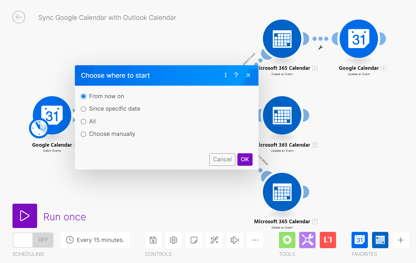 Choose where to start - From now on