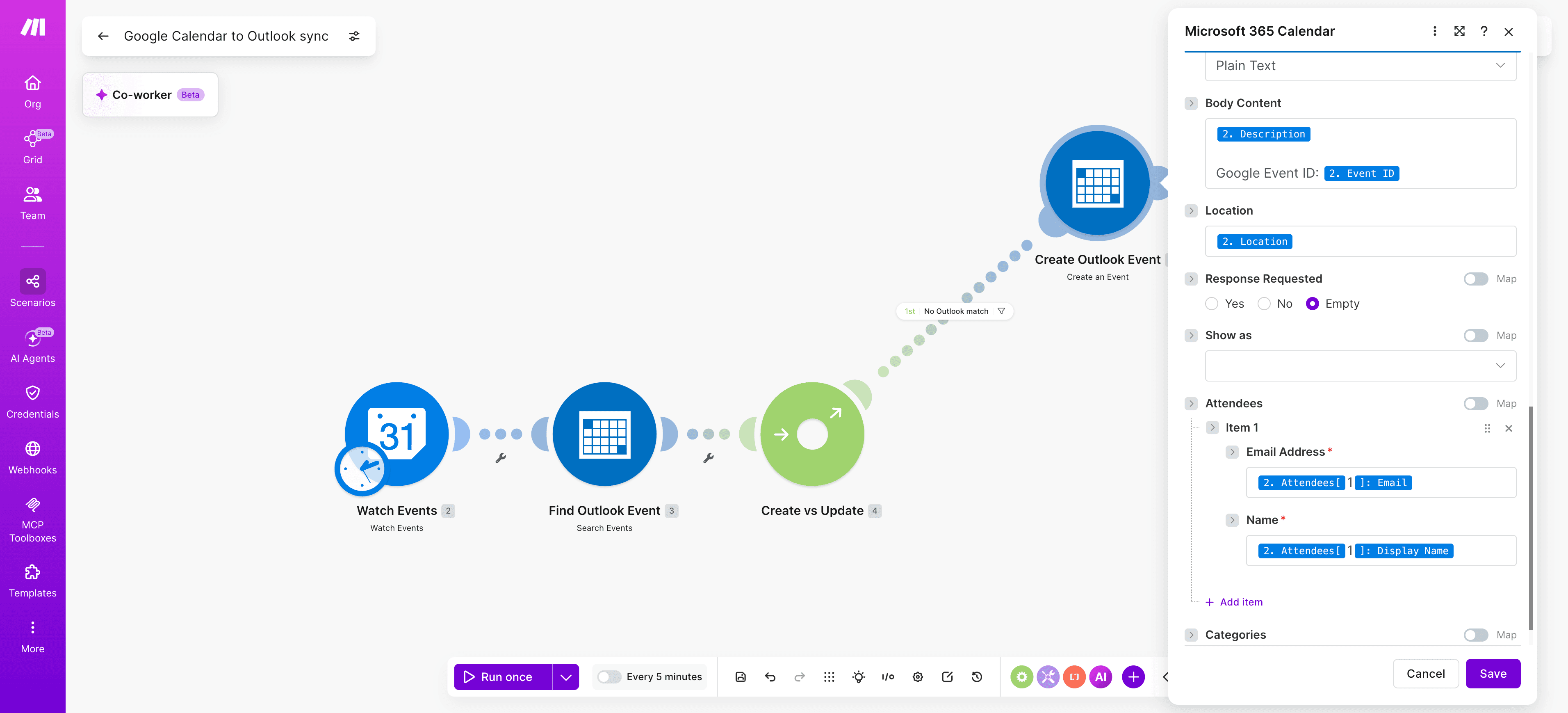 Google Calendar to outlook step 5