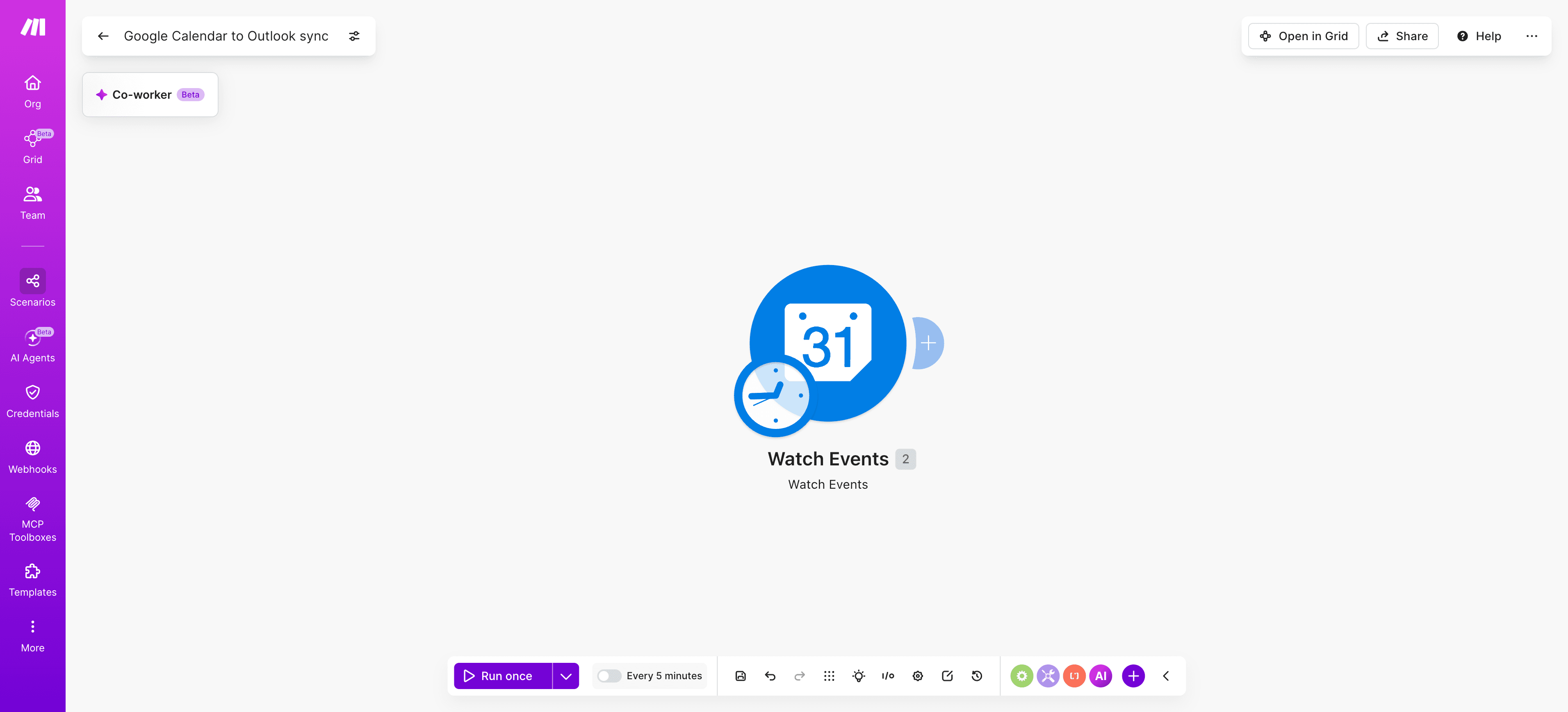 Google Calendar to outlook step 1