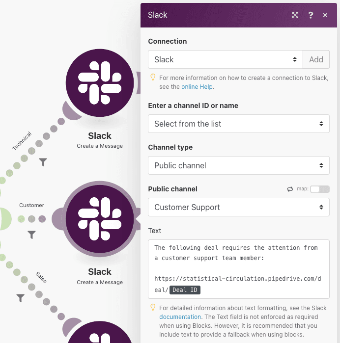 Make slack module setup
