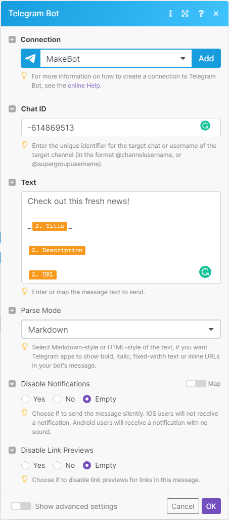 Kink Bot chat bot Telegram