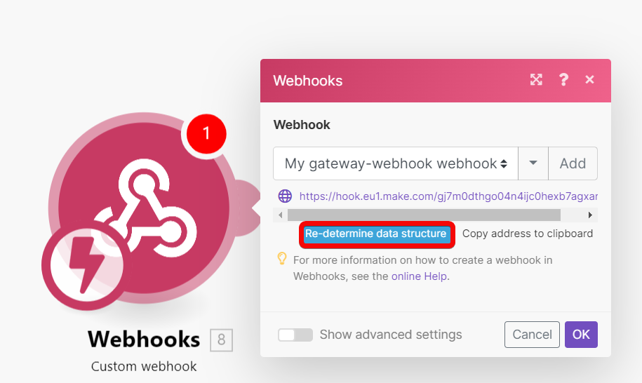Is there a way to get a preview image of a link for webhooks